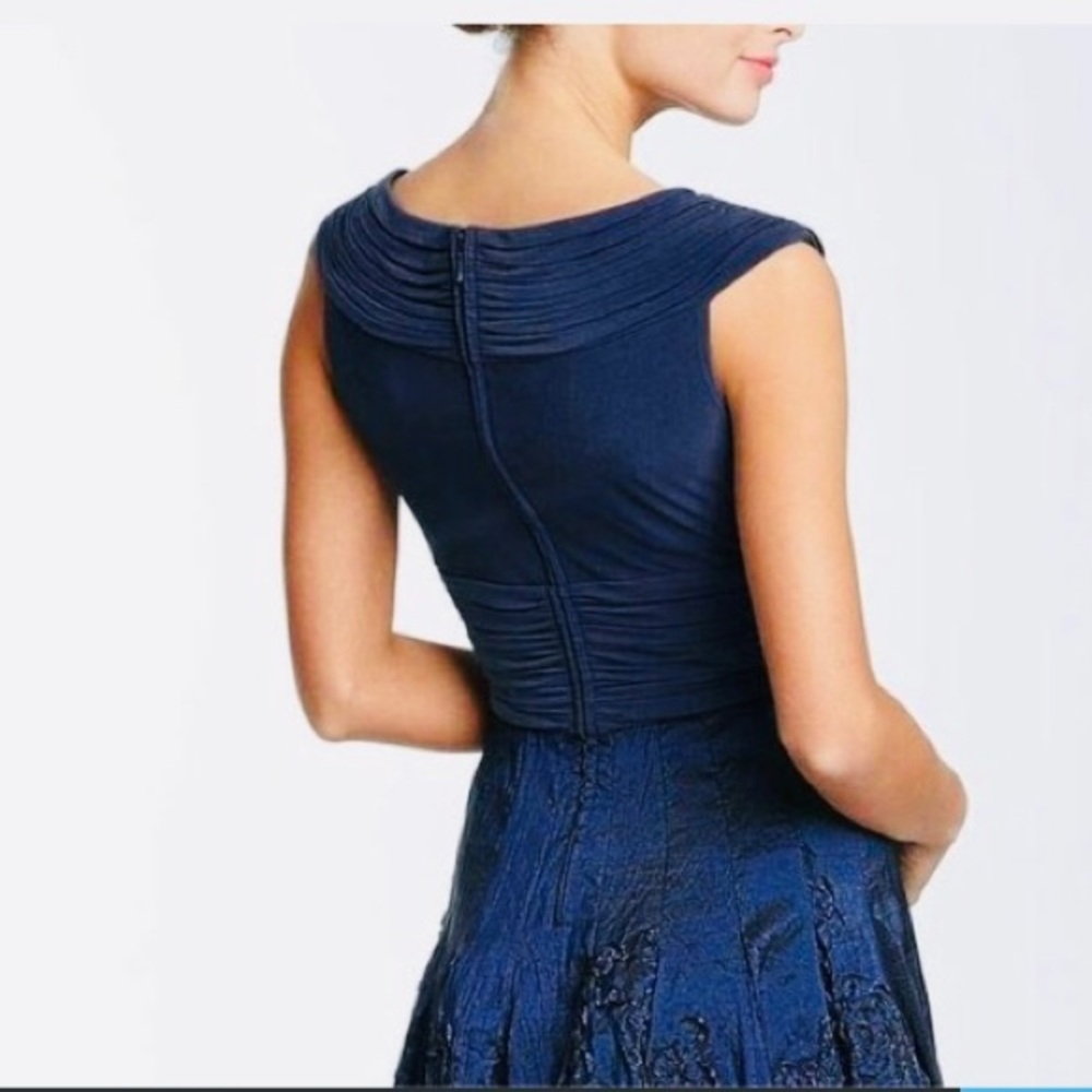 Adrianna Papell NAVY BLUE fit and flare sleeveless cocktail dress - Picture 2 of 15